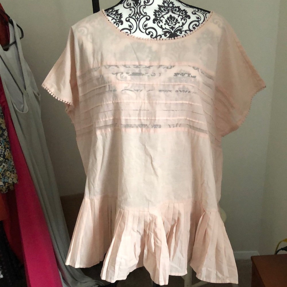 Lane Bryant pink blouse
